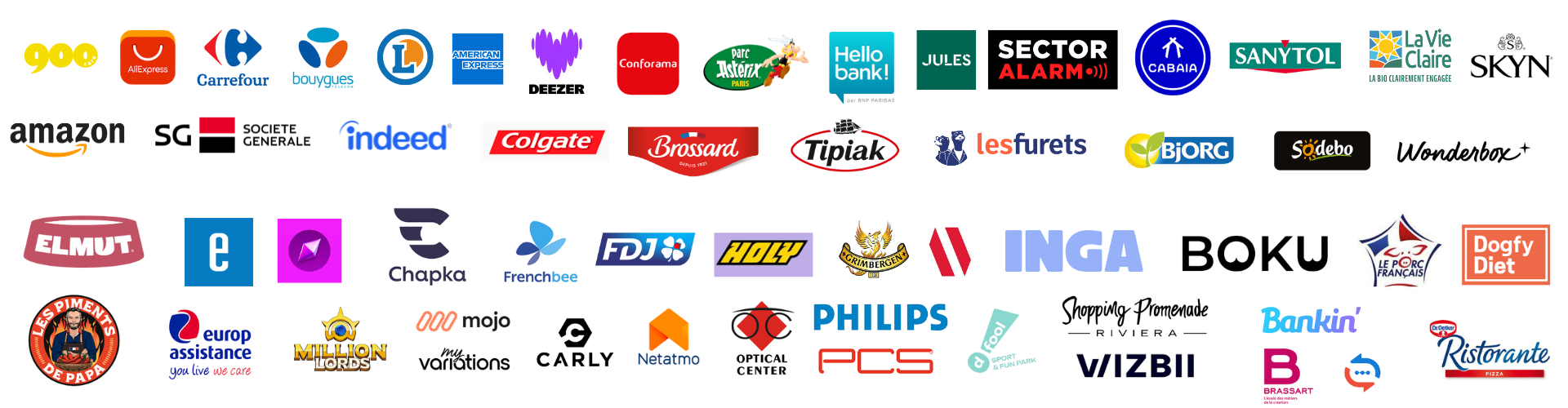 logos des partenaires ugc horizontal